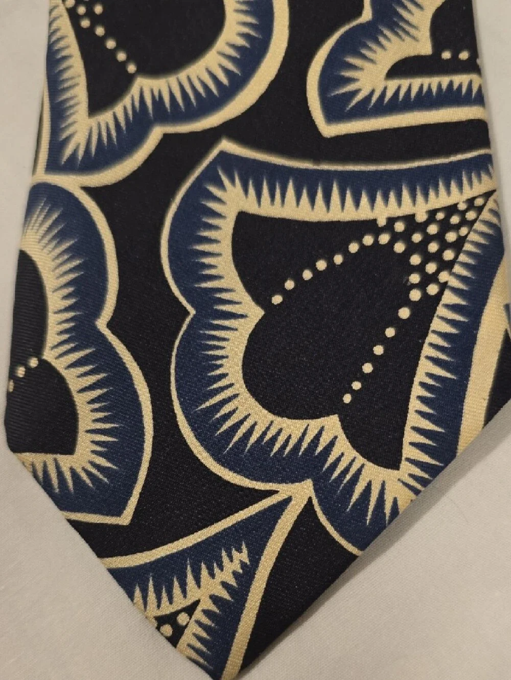 Polo by Ralph Lauren Navy and Cream Floral Silk Tie